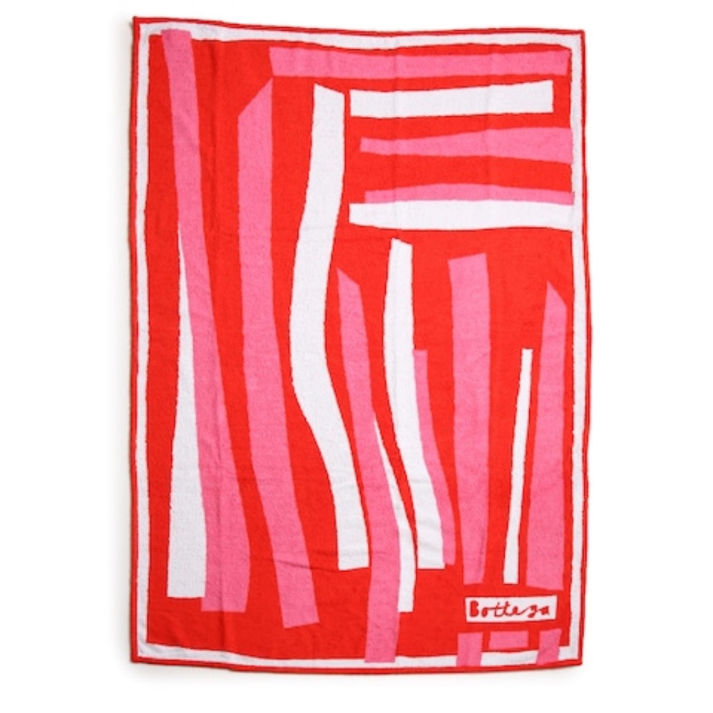 Bottega Veneta Collage Striped Logo Beach Towel